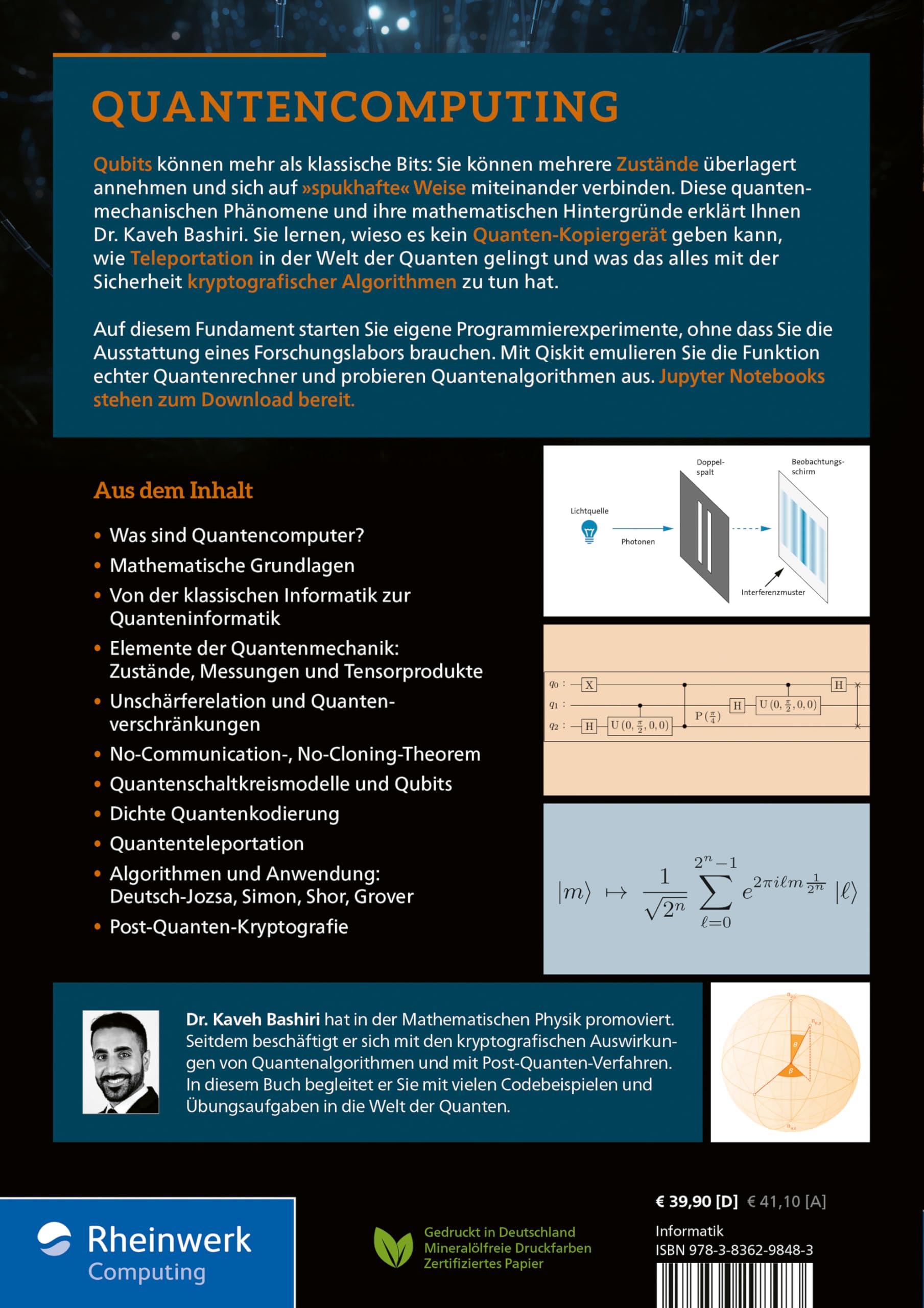 Quantencomputing: Der Leitfaden zu Grundlagen, Algorithmen und Anwendung. Praxisbuch mit Python-Beispielen und Programmierung in Qiskit