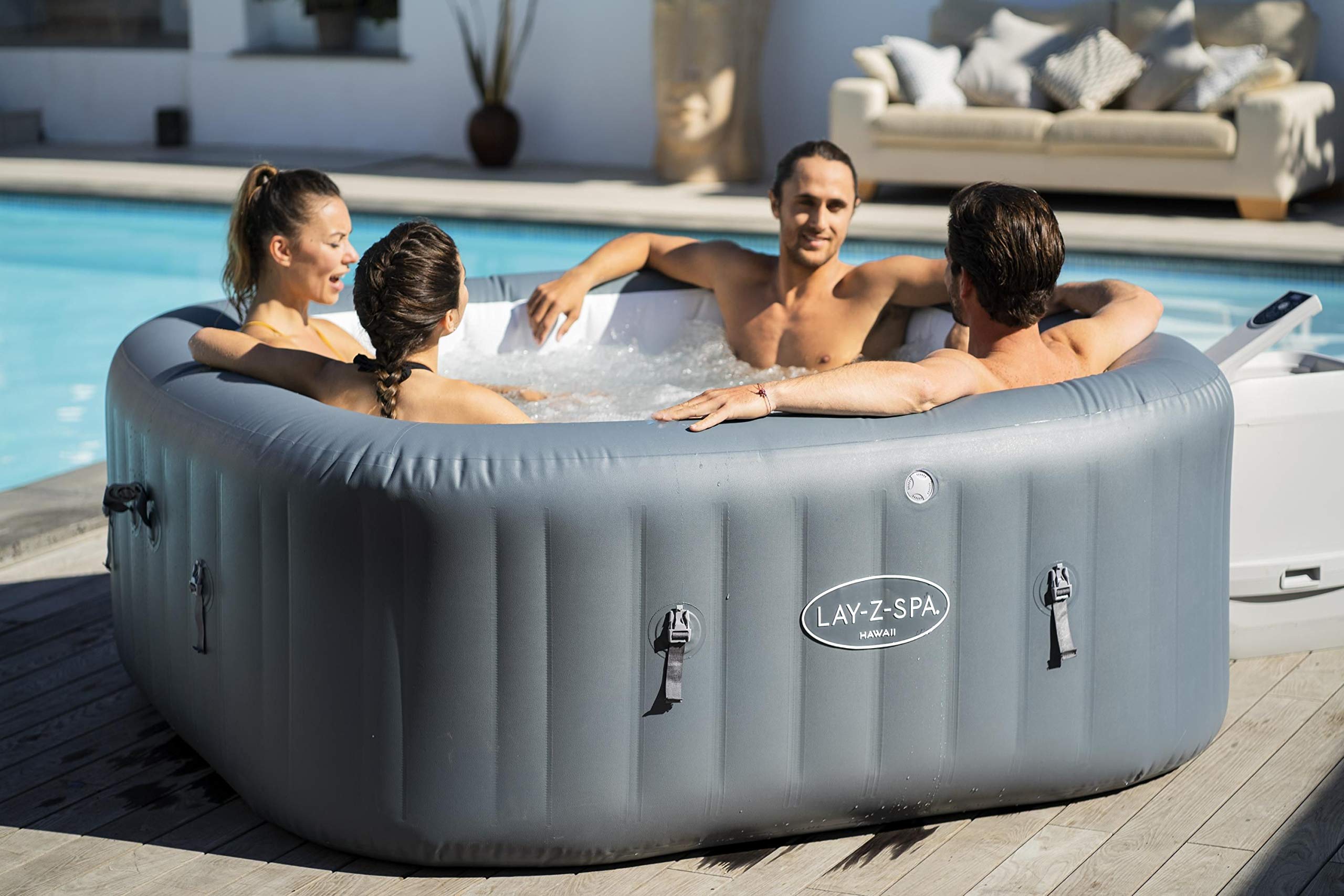 Bestway 60031 Minipiscina idromassaggio gonfiabile Hawaii Lay-Z-Spa HydroJet Pro