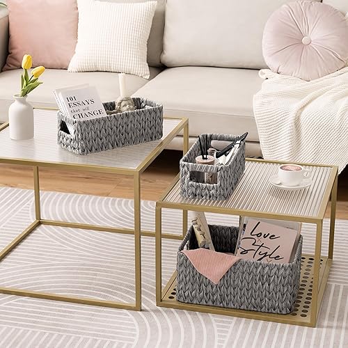 Miniatura 8 de GRANNY SAYS Cestas de mimbre para organizar, cestas de almacenamiento para estantes, cestas pequeñas para mostrador, cesta de almacenamiento