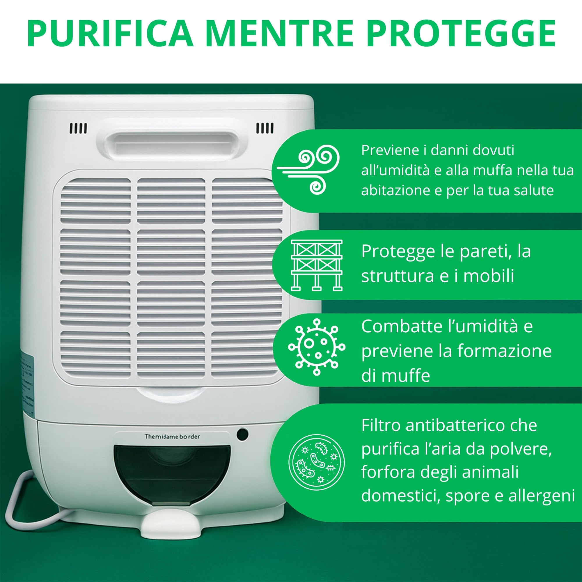 Meaco DD8L Deumidificatore per disidratazione, Ionizzatore, Ideale per l'uso in Locali Non riscaldati (Inferiore a 10 °C), Funzione Auto-Restart, 660 W, 240 V, Blanc Avec Bordure Bleue