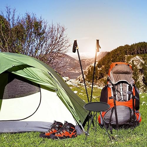 Miniatura 4 de Aluminum Camping Table Foldable Round Shape Easy Carry Suitable for Picnics Beach Parties Travel Backpacking Lightweight Outdoor Folding Table