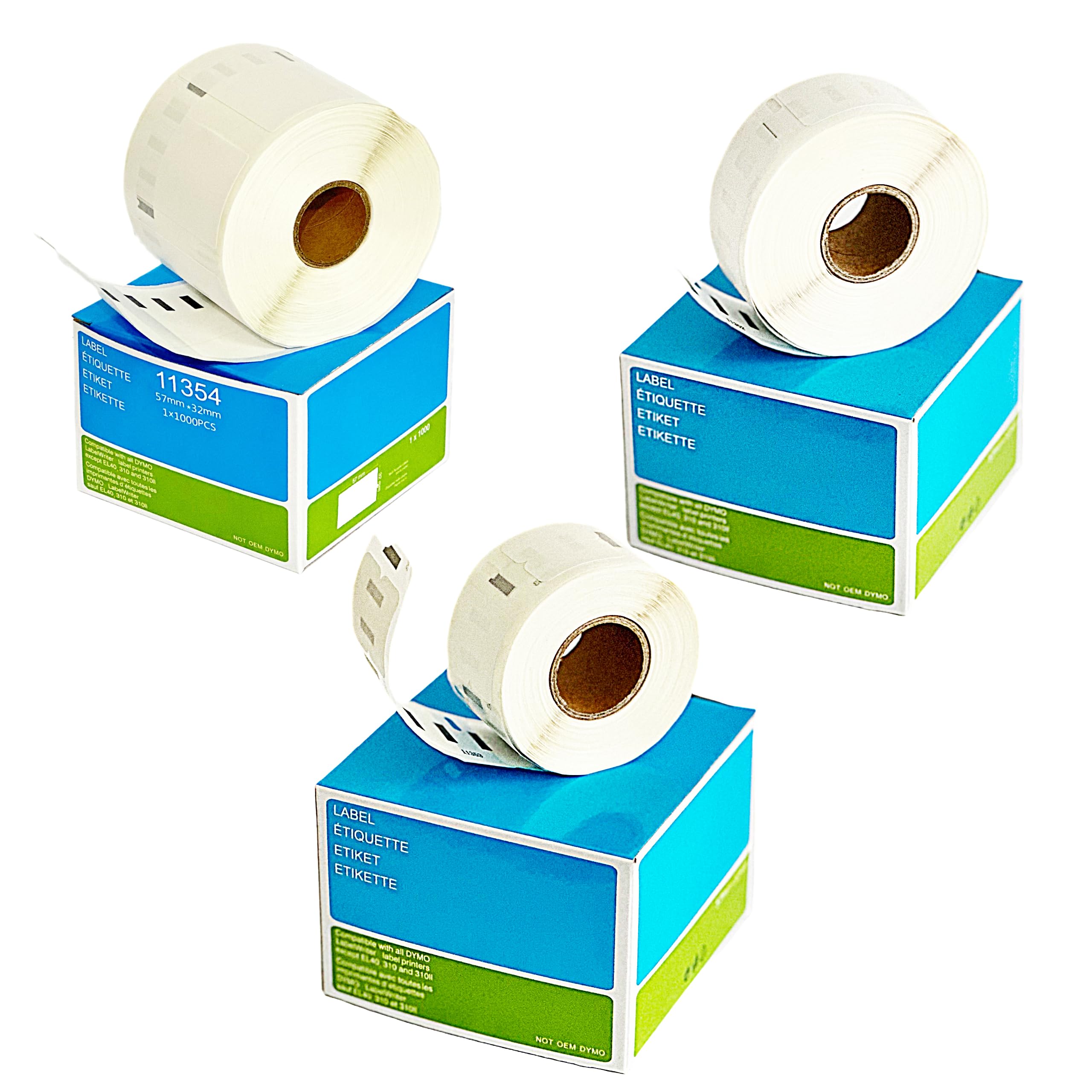 Eurotone 99014 - 50 rotoli di etichette compatibili con stampanti Dymo LabelWriter & Seiko (54 mm x 101 mm) (fino a 1000 pezzi)