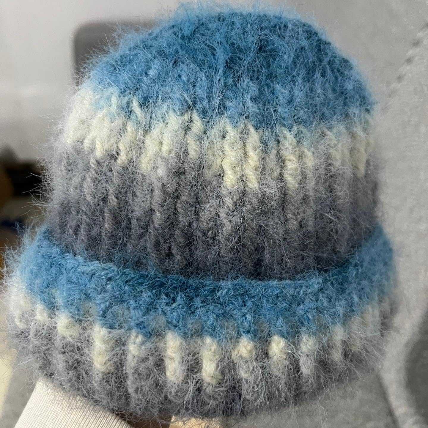 SHIKE Snowball Long Gradient 38% Wool Blend Yarn-4x100g Balls Soft Plush Multicolor Ombre Yarn for Crocheting & Knitting.Perfect for Warm Scarves,Hats,Shawls,Blankets&Winter Accessories. (51, 1 Pack)