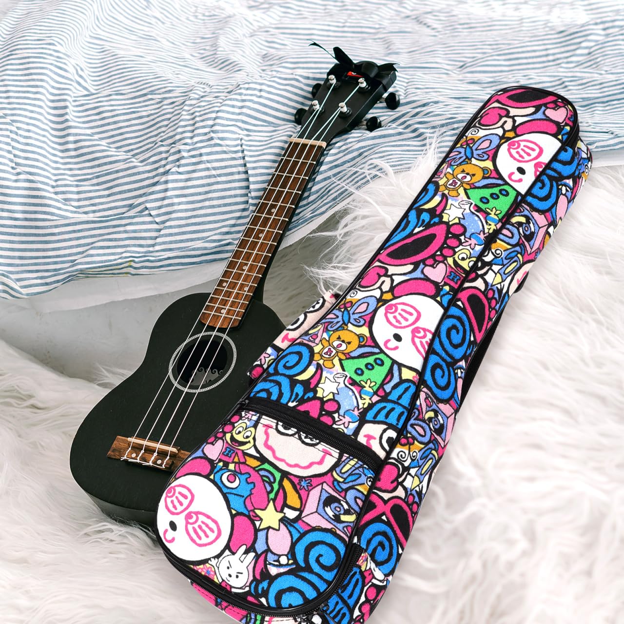 UPKOCH Estuche Impermeable para Ukelele 22.83 Pulgadas Bolsa Ligera De Transporte con Correa Ajustable Compatible con Ukelele Y Guitarra Acústica