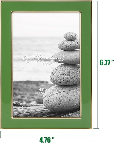 Miniatura 6 de Stonebriar Marco de fotos decorativo epoxi para mesa o exhibición para colgar en la pared, verde, 4 x 6 pulgadas