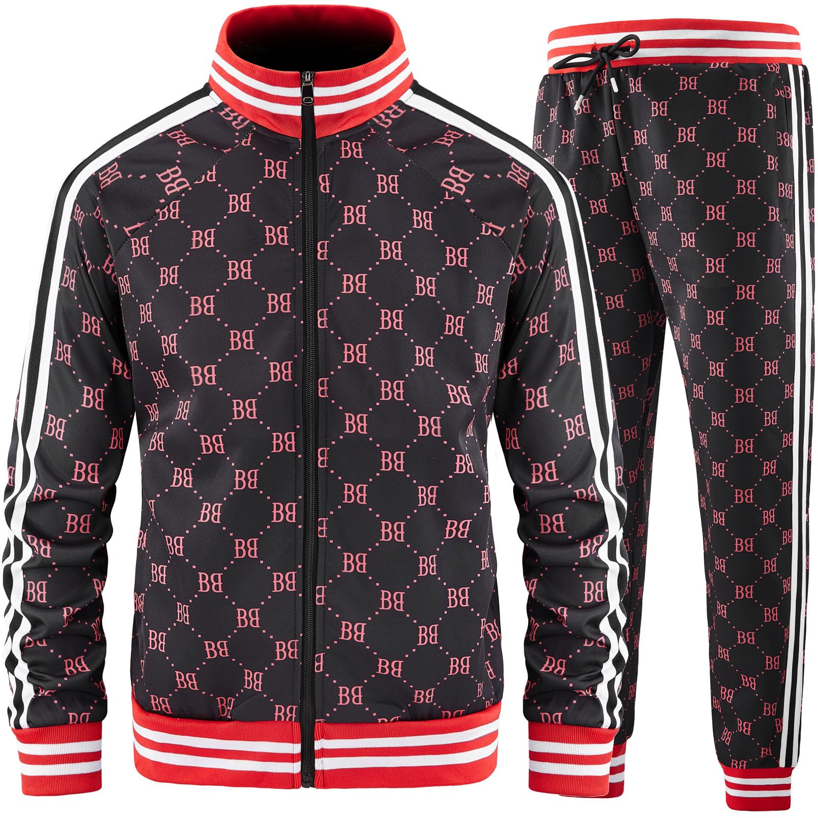 Track Suits For Men Set Plaid Tracksuit Mens Sweatsuits