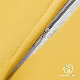 EXQ Home Toddler Pillowcases Zippered 13x18 Travel Pillow Case Set of 2, Small Pillow Case Fits Baby Pillow Sized 12x16, 13x18, Kids Pillowcases 2 Pack Machine Washable (Yellow)