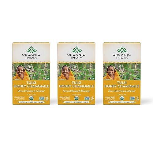 Miniatura 87 de Té indio orgánico Tulsi, té de hierbas - 18 bolsas de infusión - Paquete de 3