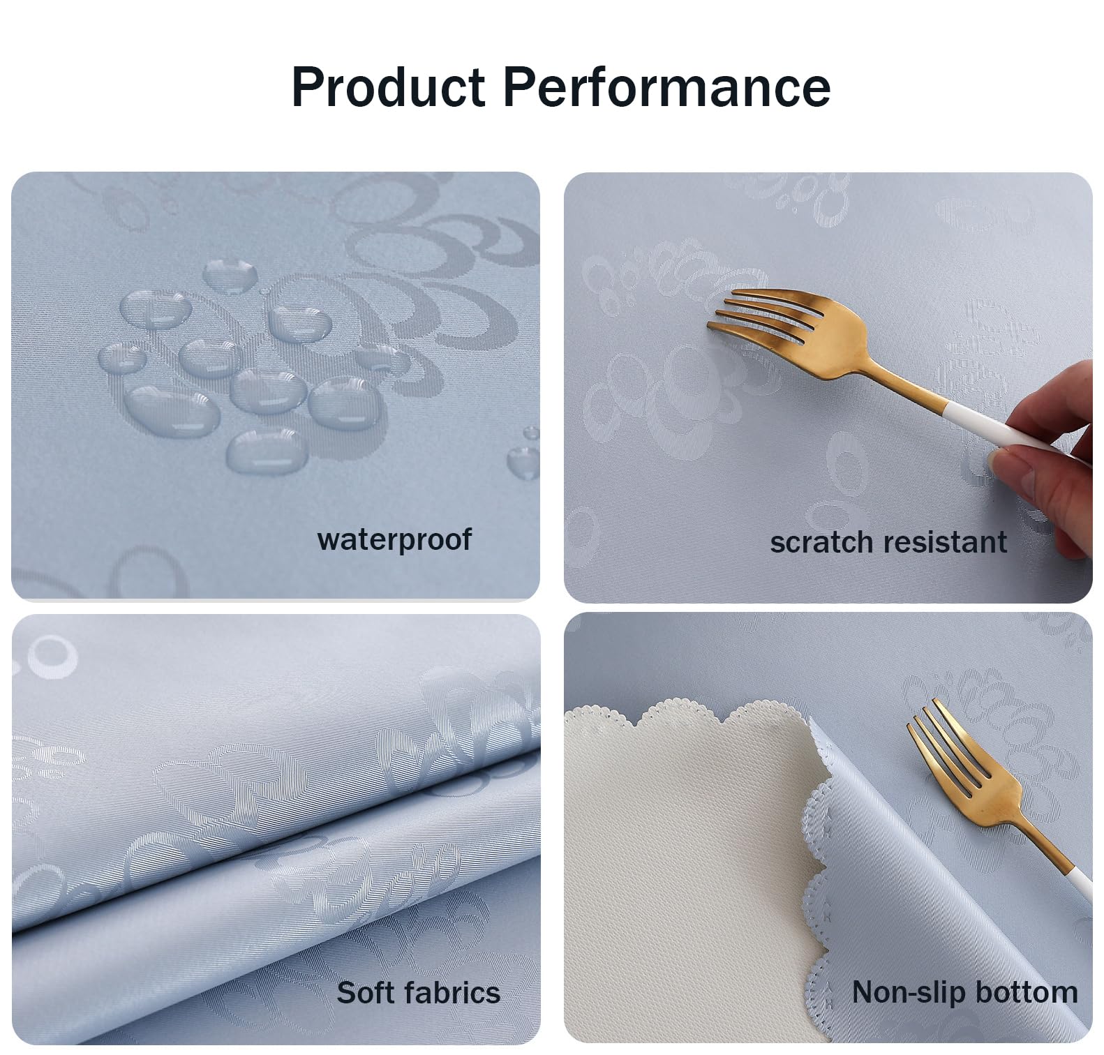 Nappe Ronde en PVC, épaissie imperméable et Anti-Taches, résistante aux Rayures, Champagne Or-carillons diamètre 200 cm