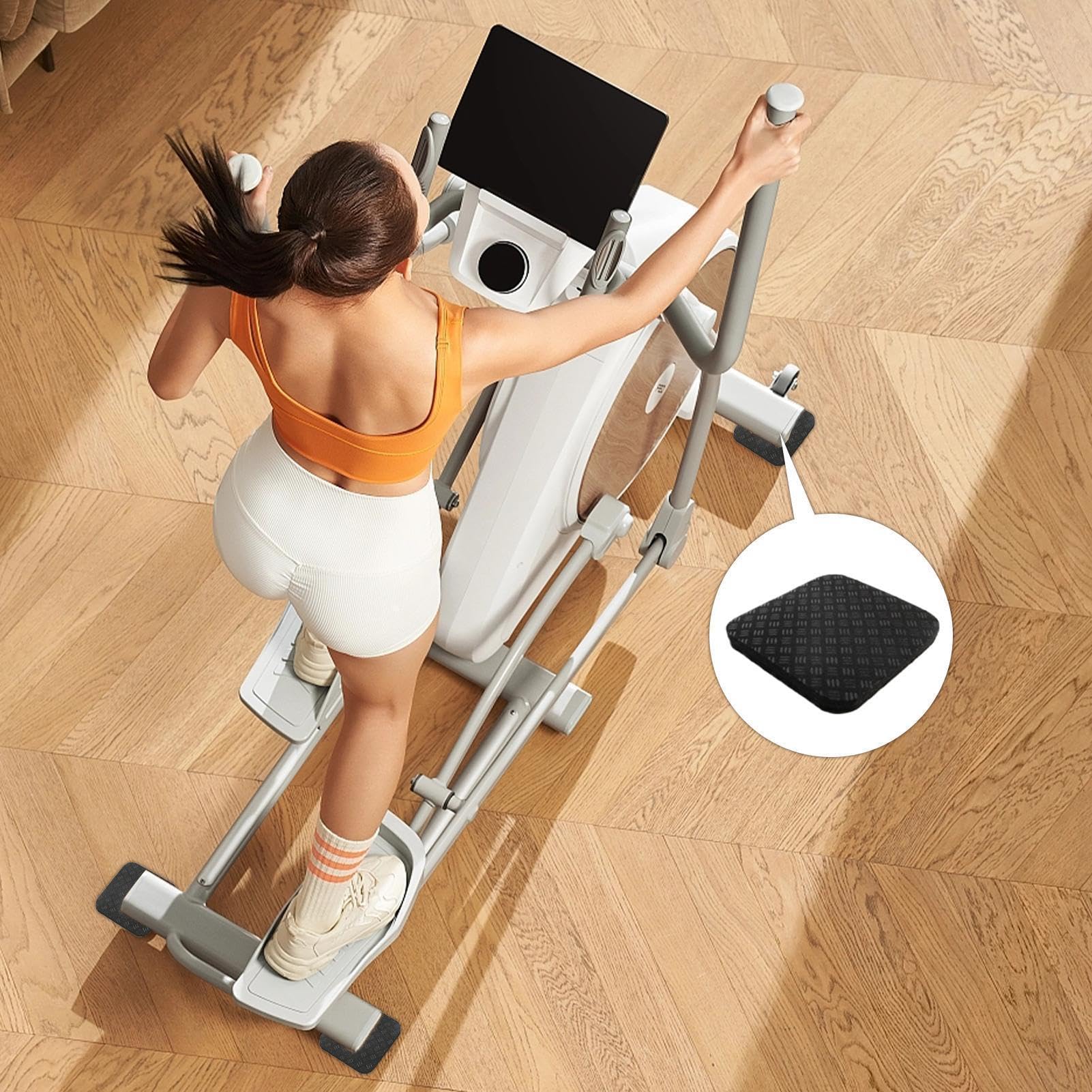 Almohadilla de Choque para Cinta de Correr - Alfombrilla Antideslizante de Silicona | Protector de Piso para máquina de Remo, Amortiguador de Vibraciones para Equipos para Superficies de baldosas, g