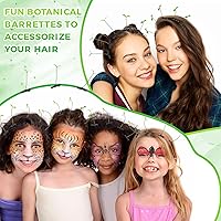 Vista 3 de Tigeen 100 Piezas Pinzas para el Cabello de Brotes de Frijol Horquillas Divertidas de Plantas Hierba Flor Mariposa Hongo Accesorios para el Cabello