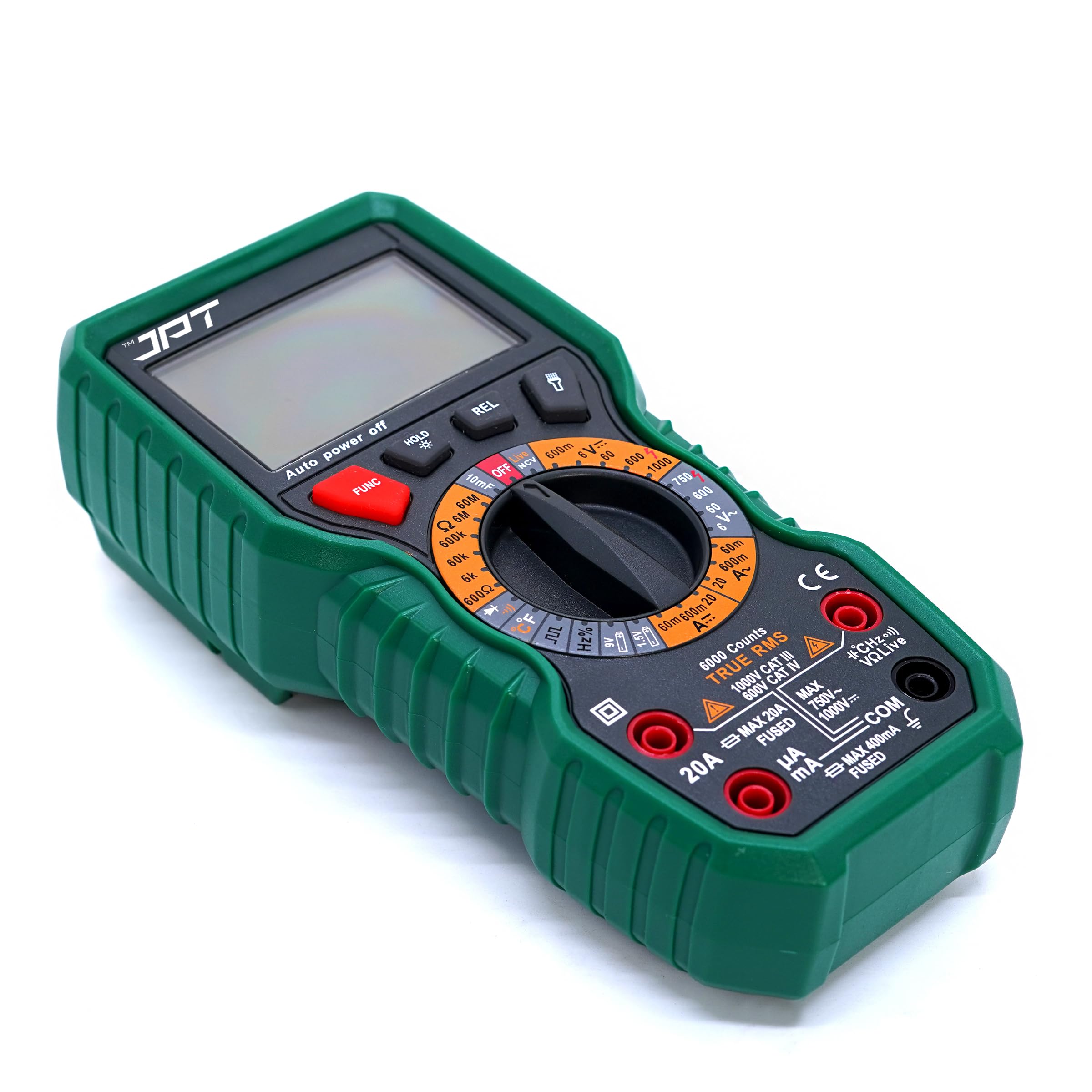 JPT Pro Series Digital Multimeter True RMS 1000V AC/DC, 6000 Counts Auto-Ranging Voltmeter, NCV, Frequency, Ohm, Diode, Continuity Tester – Professional Electrician’s Multimeter-image-34