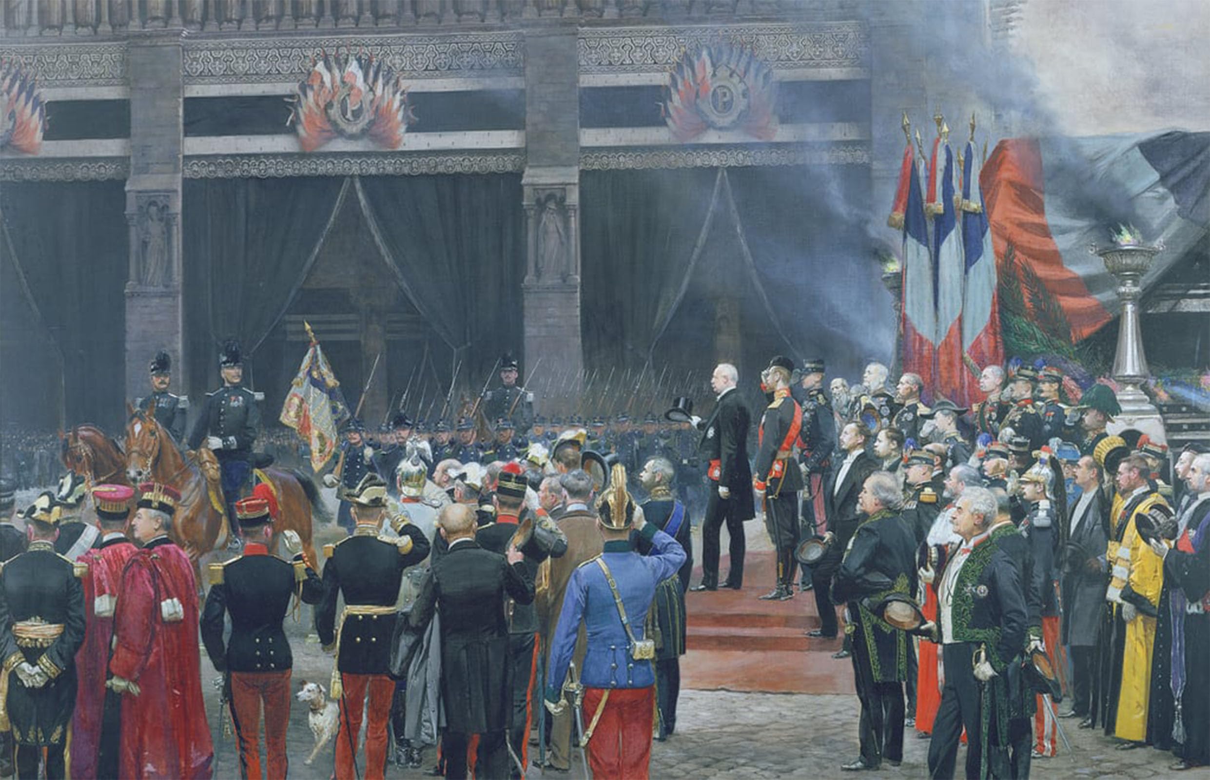 ARTXLXXBN Famous Painting Art Wall Decor Abstract Art Picture the Funeral of Louis Pasteur Th Octoberby Jean Baptiste Edouard Detaille Animal Pictures for Home Decor 60x90cm