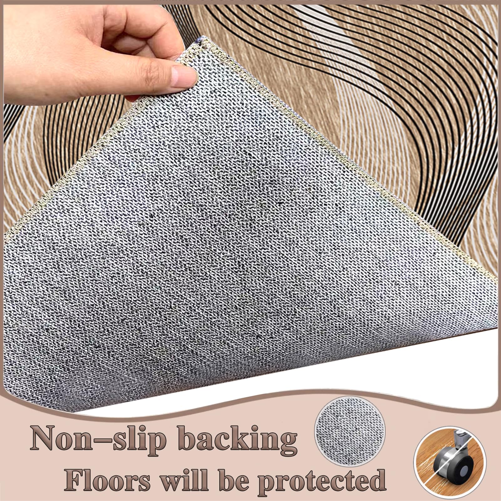 Tapis Chaise de Bureau, 120 x 160 cm Tapis de Protection pour Sols Durs, Tapis de Sol Bureau Tissu, Tapis de Chaise Gaming, Tapis Protège-Sol pour Chaise, Tapis de Sol pour Bureau Plancher de Bois