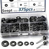 Vista 13 de 400 piezas de arandelas de remache pop de 1/8 pulg. negras para remaches pop de diámetro 1/8" de acero inoxidable 304, arandelas de remache pop