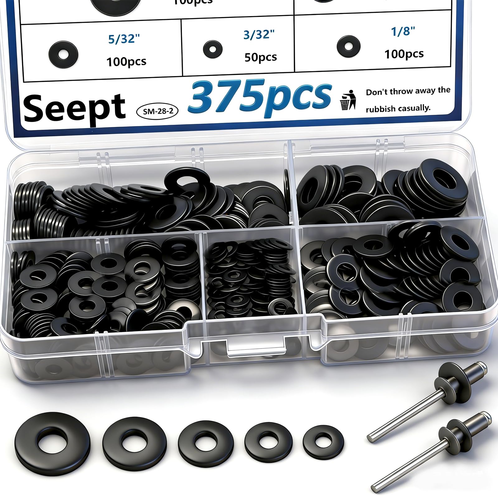 Stainless Steel Pop Rivet Washers - Assortment Kit -13 Stainless Steel Pop Rivet Washers - Assortment Kit -13