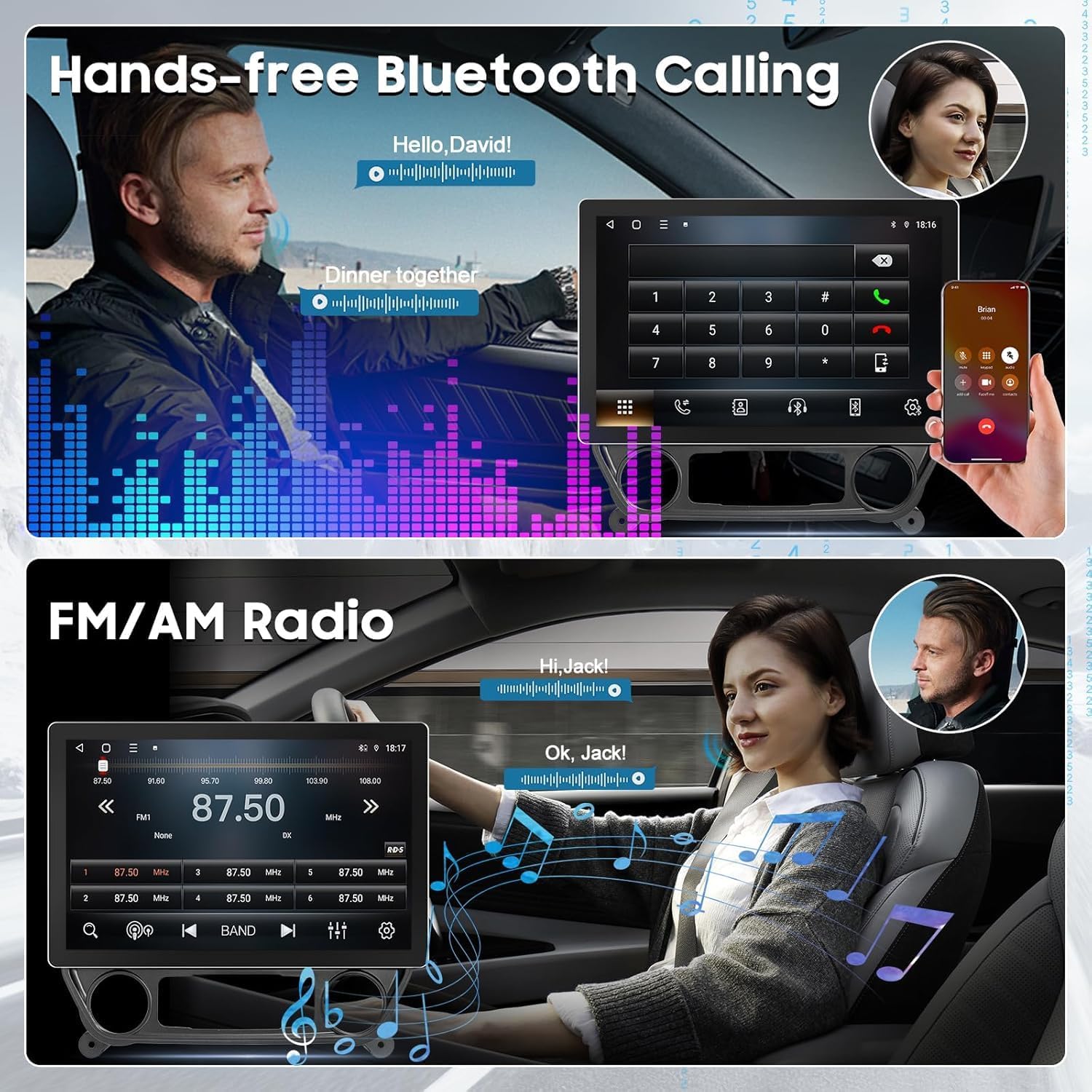 Car Stereo Radio Upgrade for Chevy Silverado and GMC Sierra 2014 2015 2016 2017 2018, 13.1" 2K Screen Android 12 2+32GB Wireless CarPlay and Android Auto/DSP/GPS/Bluetooth/WiFi /1080P Rear Camera