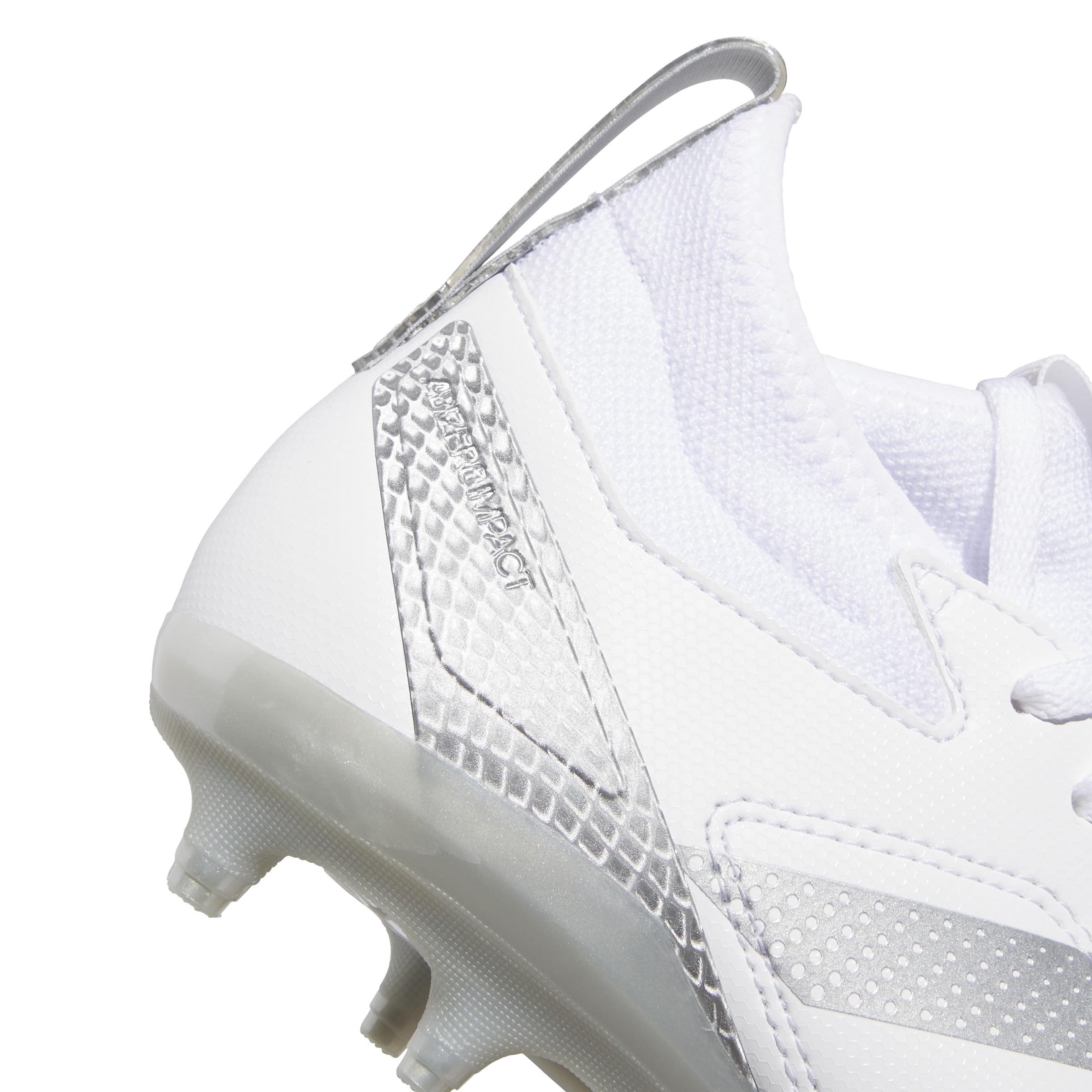 adidas Adizero Impact.2 American Football Sneaker, White/Silver Metallic/White, 6 US Unisex Big Kid