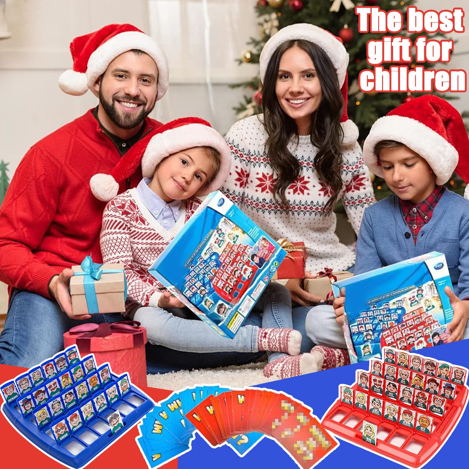 UieaMsio Brettspiel, Guess Who Game, Wer ist es Lustiges Ratespie, Family Erraten Spiele, Brettspiel Eltern für Familien- und Partyspaß (90
