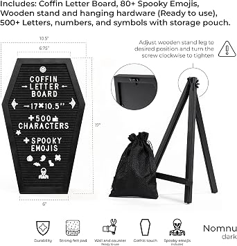 Coffin Letter Board and Coffin Charcuterie Board Bundle