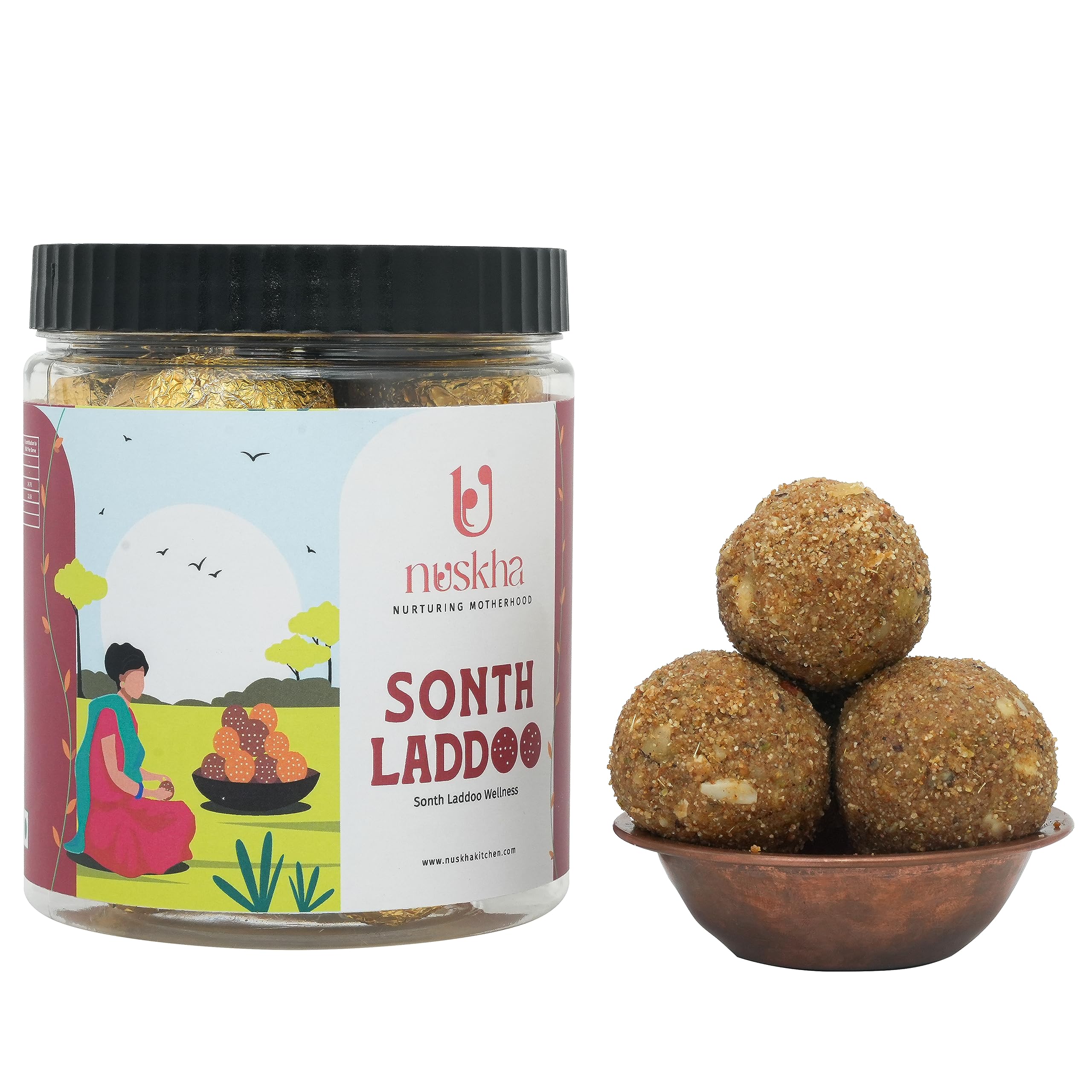 NUSKHA KITCHEN Sonth Laddoo|Soth Laddu|Made In Pure Desi Ghee|Dry Ginger|No Added Preservatives|No Sugar|Pure Desi Ghee,400Gms (B0BTSPPQZN) Amazon Price History, Amazon Price Tracker