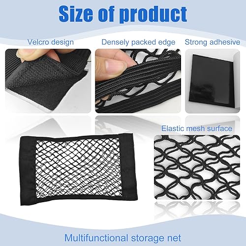 Miniatura 3 de Red de carga de malla para almacenamiento de maletero de automóvil, organizador de almacenamiento de carga automático, bolsillo elástico universal,
