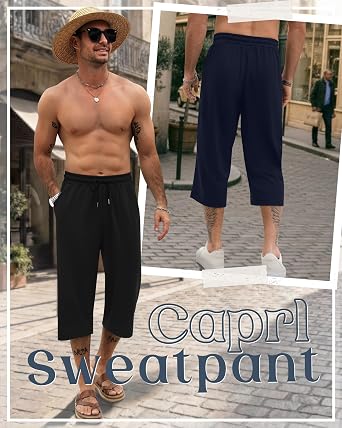 Neer 4 Pack Mens Big and Tall Capri Shorts
