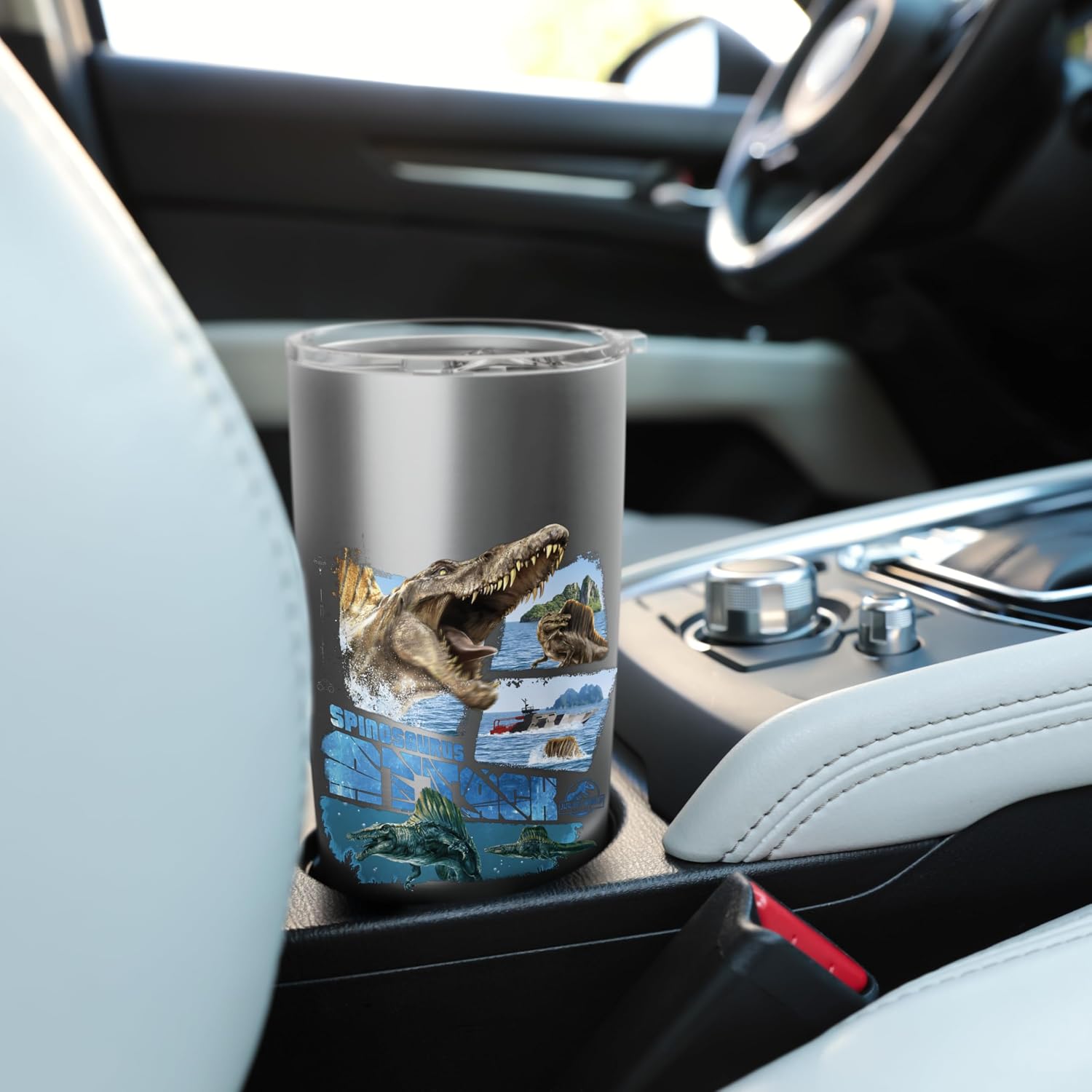 Jurassic World Rebirth Spinosaurus Attack Stainless Steel Insulated Tumbler