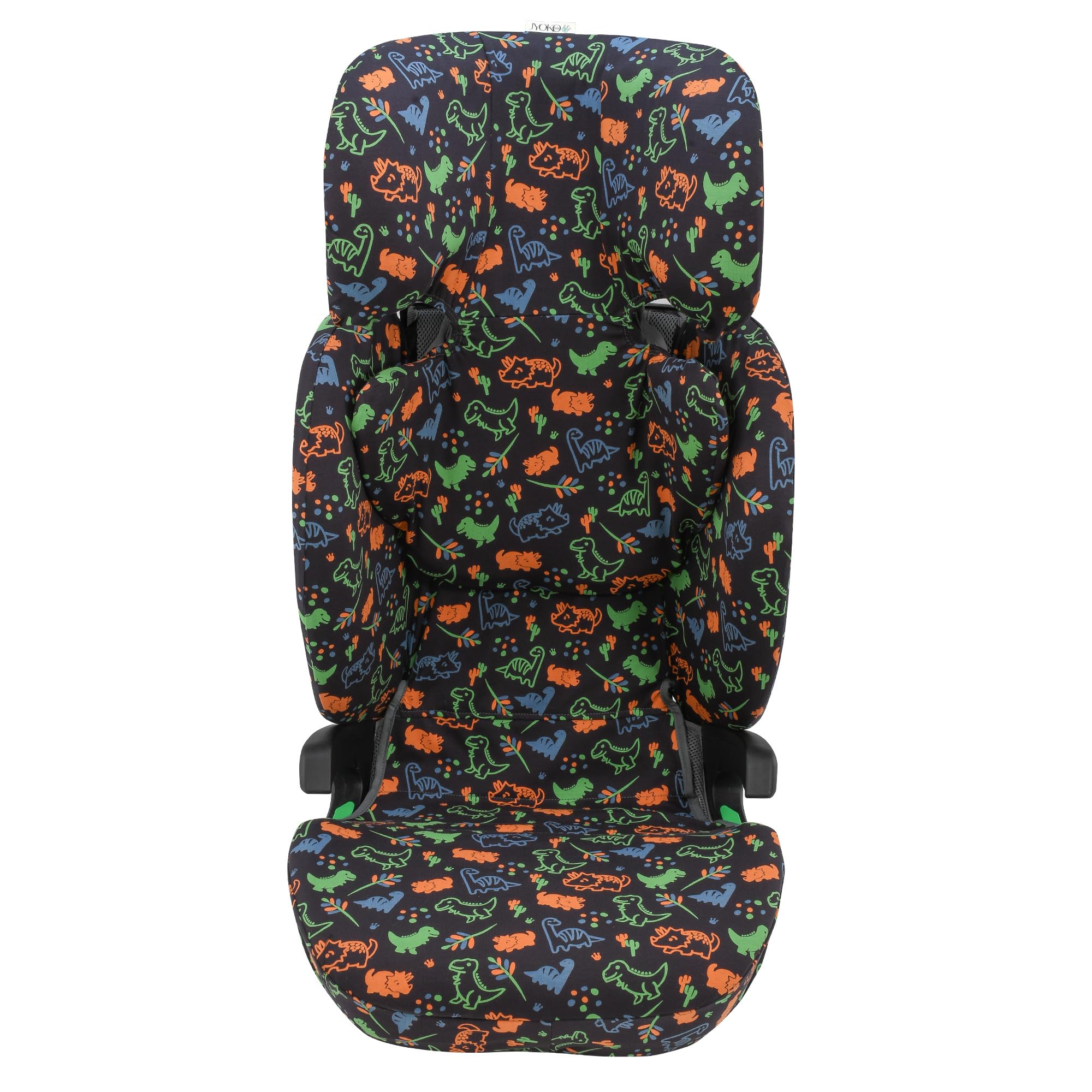 JYOKO Kids Funda de algodón para Silla de Coche Compatible con Axkid (Happy Dino, Axkid Nextkid)