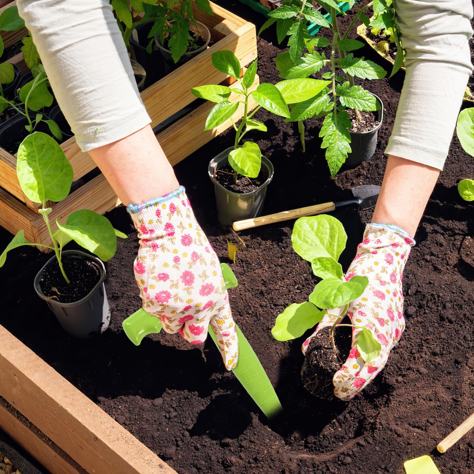 Dereine Outil Jardinage Plantoir, Plantoir Jardinage, Plantoir a Bulbe Jardinage, Plantoir de Jardin, Plantoir, Aides à la Culture des Plantes Succulentes et des Plantes de Jardin