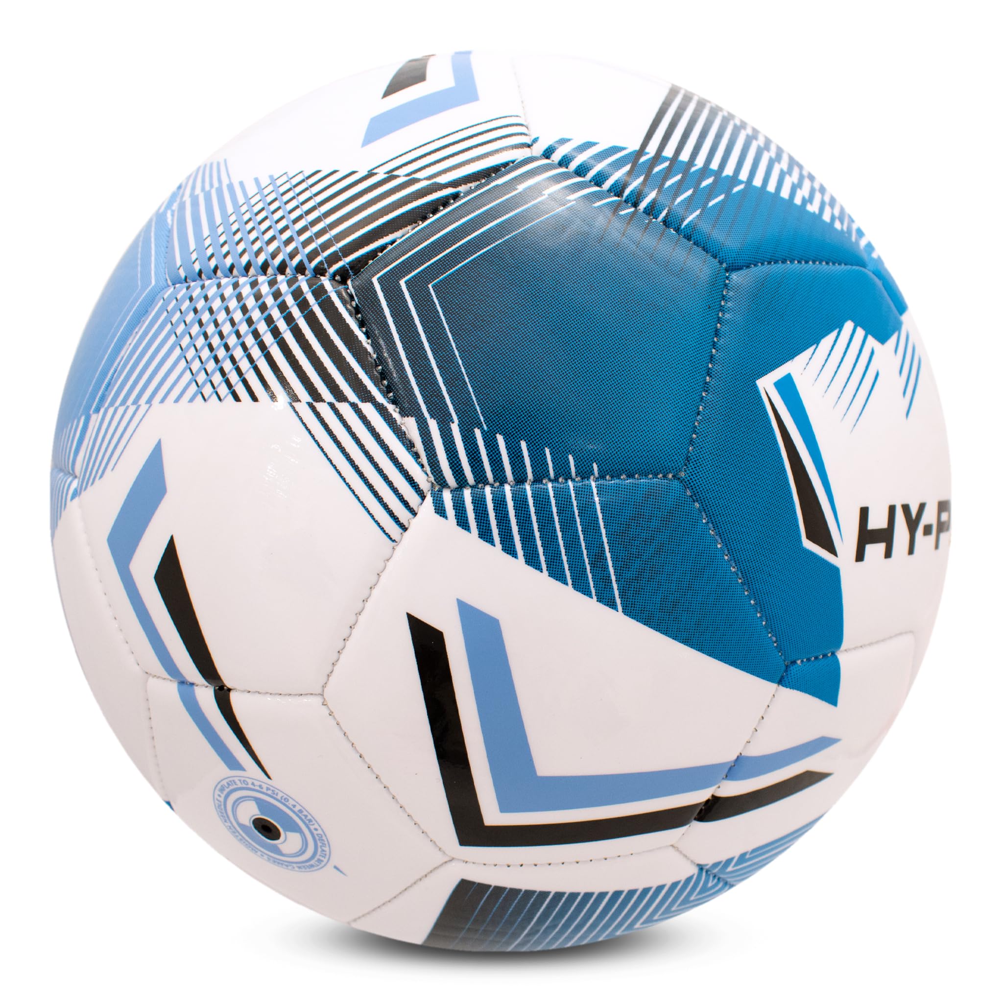 Hy-Pro Chevron Football - Size 5 with PVC Grip - Ideal for Training & Matches in All Weather Conditions, Blue / White - Image 3