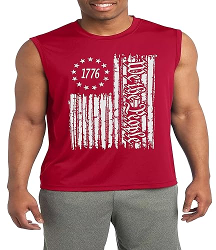 Theagaea Men's Big and Tall Tank Top 4th of July