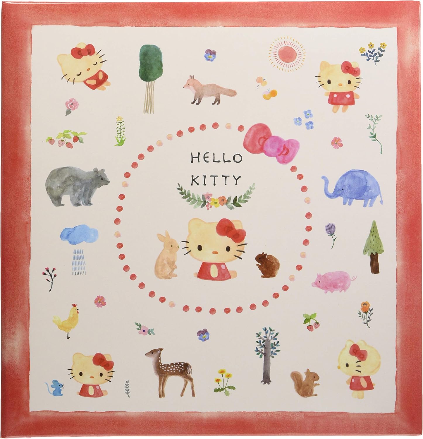 Nakabayashi A-LF-1004 Character Large Size Huyas Album, Screw Type, White Mount, 10 Sheets, Hello Kitty