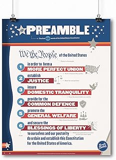 The Preamble Poster | 16" x 20" | Classroom | Social Studies | U.S. History | Civics | Government | U.S. Constitution