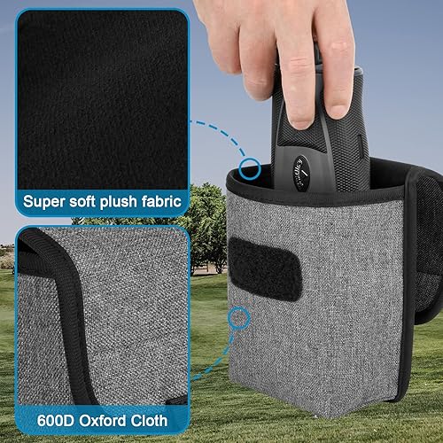 Miniatura 5 de Xxerciz Funda para telémetro de golf, bolsa de transporte de nailon, bolsa de cintura, buscador de rango con mosquetón, buscador de telémetro láser