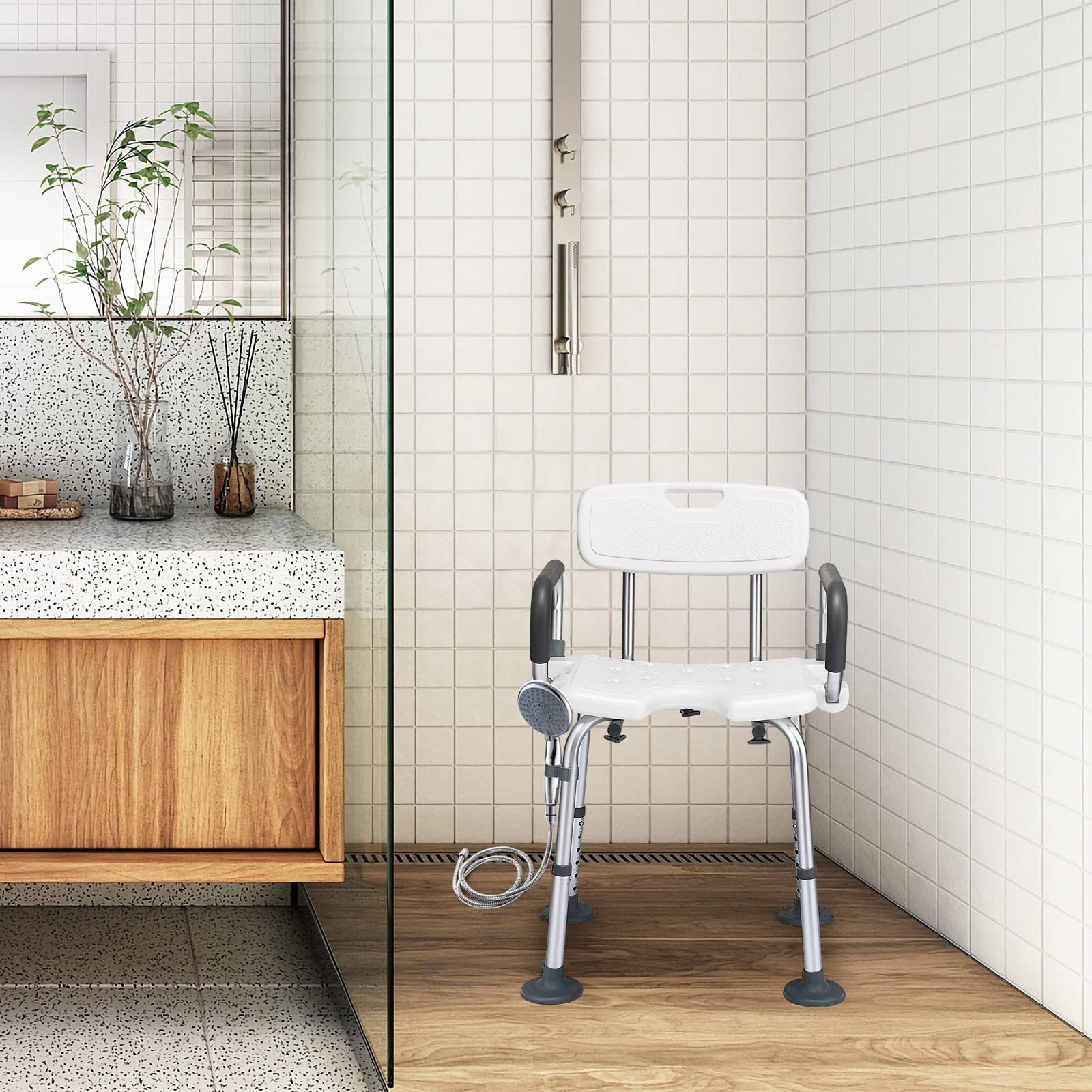 Zimtown 450LBS Heavy Duty Medical Shower Chair Bath Seat,