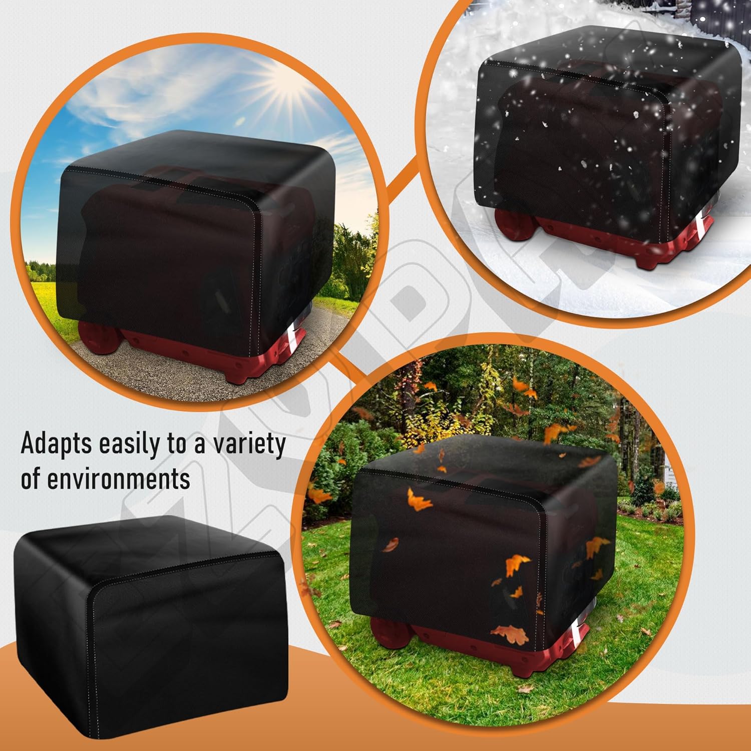 Custom Fit Generator Cover for Predator 5000 Watt Inverter Generator, Heavy Duty 600D Waterproof Material, All-Weather Protection