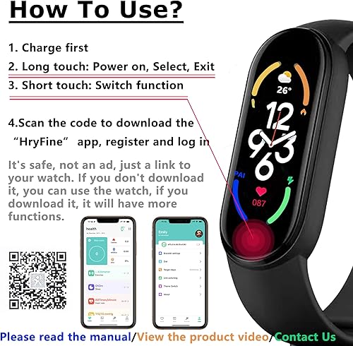 Miniatura 2 de Consss Monitor de actividad física, batería de 15 días, oxígeno en sangre, frecuencia cardíaca, monitoreo del sueño y el estrés, resistente al agua,
