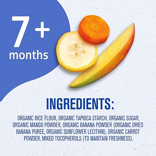 Vista 9 de Gerber Dientes orgánicos, mango, plátano, zanahoria, 12 cajas de conteo (paquete de 6)