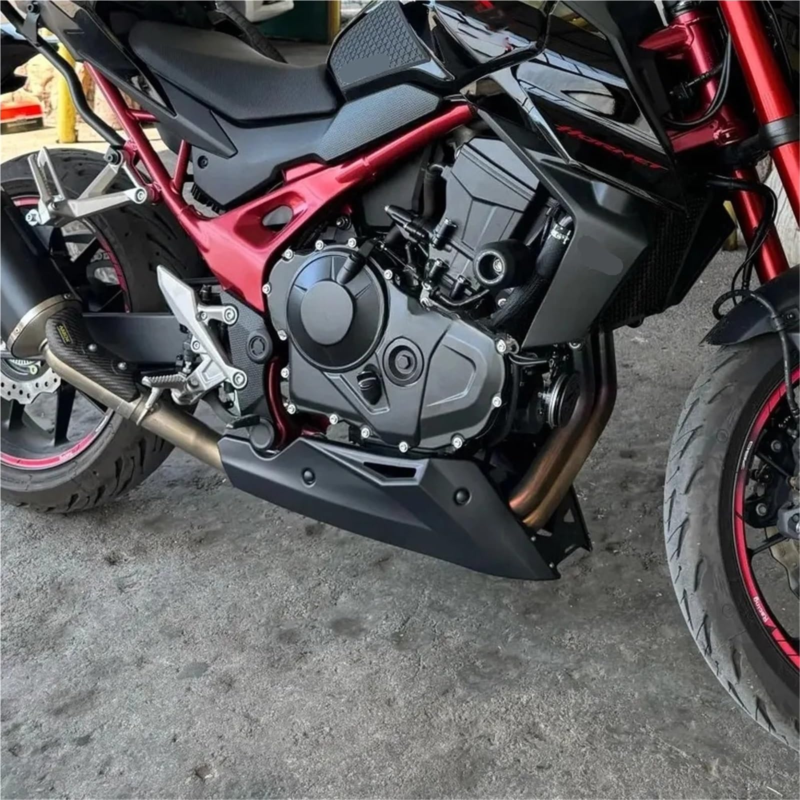 Deflector Aire Compatible con Honda CB750 CB 750 Hornet 2023 2024 2025, Protector Inferior del chasis del Motor para Motocicleta, Placa de Acabado Decorativa(Black)