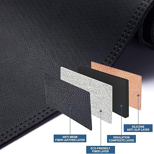 Miniatura 5 de Fundas de tablero para Ford Focus 2012-2018 (sin altavoces), cubierta de cuero para salpicadero, cubierta protectora de tablero de automóvil,