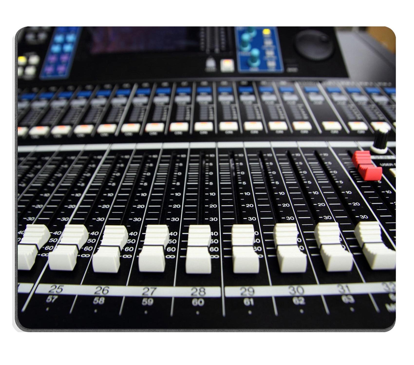 Liili Mouse Pad Natural Rubber Mousepad Close up of Music Mixer in Audio Studio Ready for Party Photo 18593573
