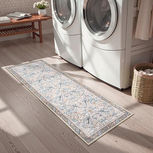 Morebes Vintage Plant Floral Rug