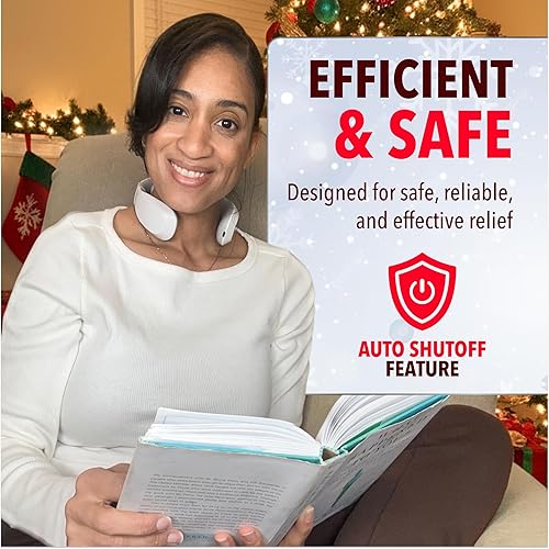 Miniatura 6 de FORTHiQ Máquina TENS de cuello con calor, masajeador eléctrico de cuello para aliviar el dolor, masaje de tejido profundo de 15 niveles, portátil y