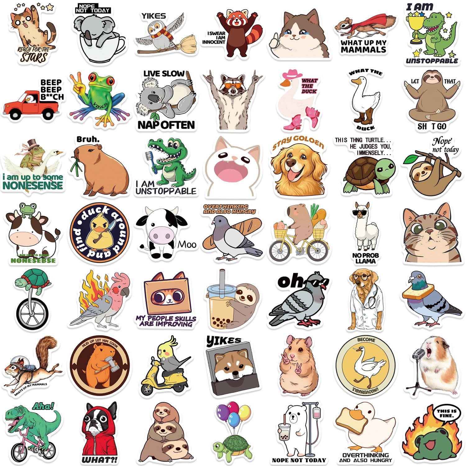 50 vinyl stickers, waterdichte stickers, vintage stickers, waterdichte