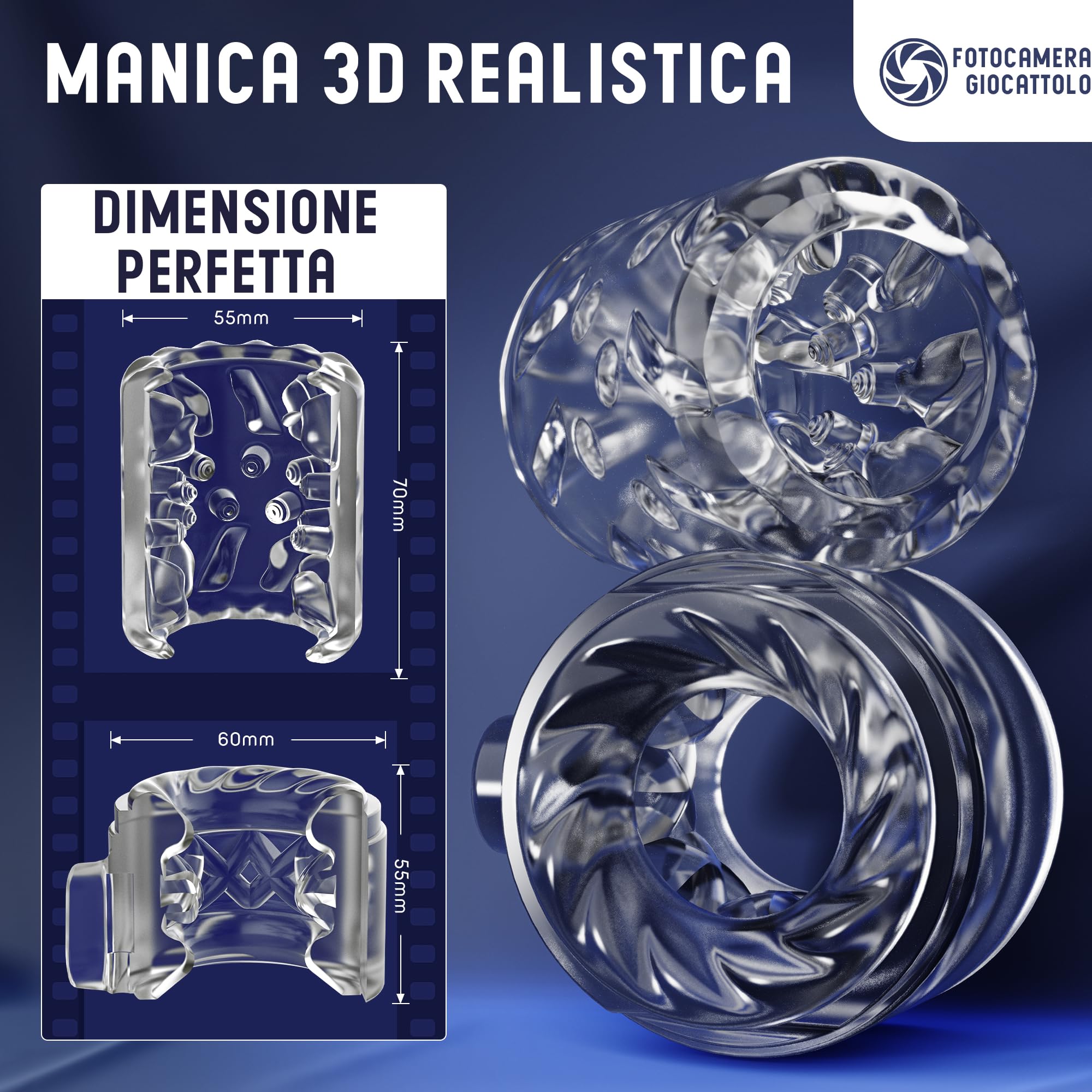 Glanvoo Masturbtore per Uomini Sex Toys, Masturbatore Maschile Automatico con 7 funzioni telescopiche e rotanti 7 modalità di vibrazione, Masturbatori Sex Toysper per Uomini, Nero