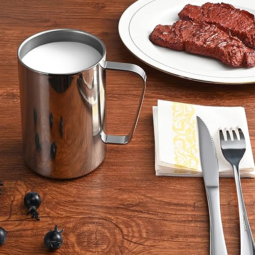 Miniatura 6 de Taza de doble pared de acero inoxidable de 16.9 oz/16.9 fl oz, taza de camping, adecuada para café, leche, jugo, té y otras bebidas frías o calientes