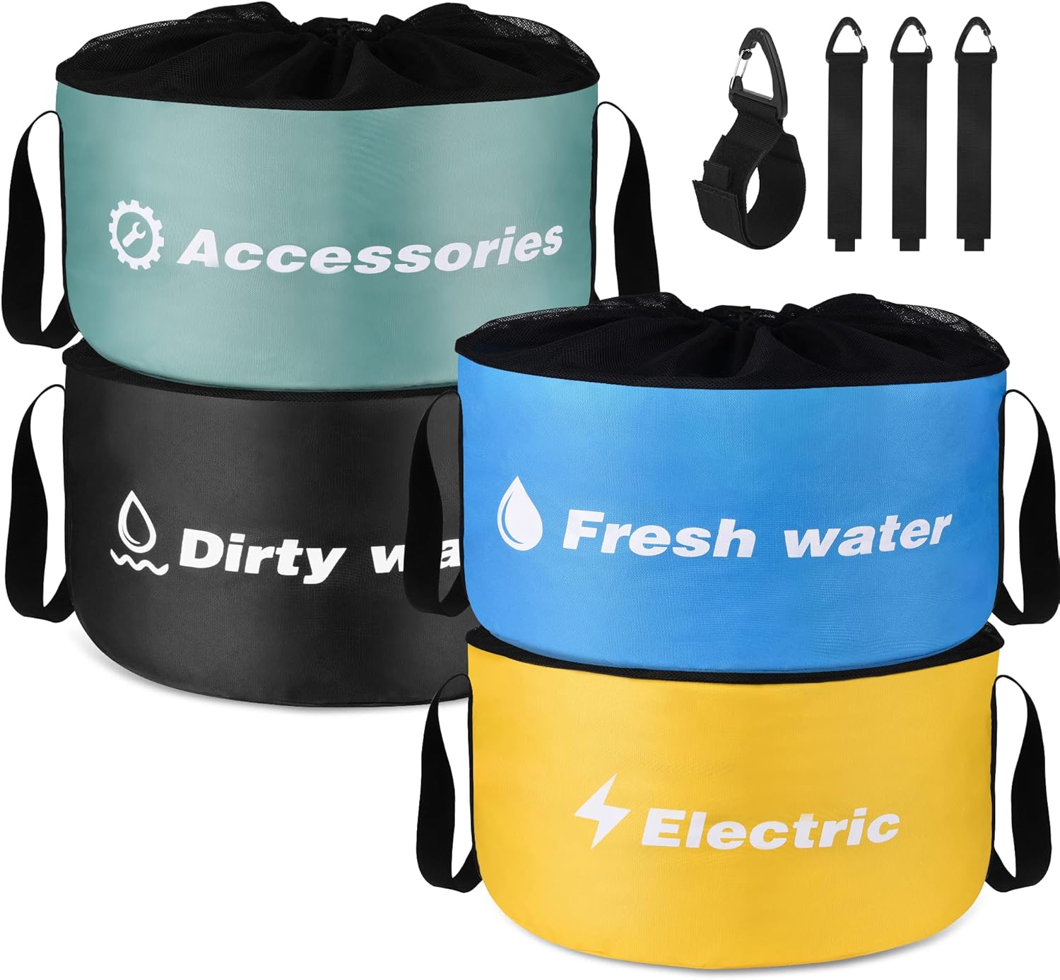 SnowyFox RV Hose Storage Bags Waterproof 4 PackRV Utility