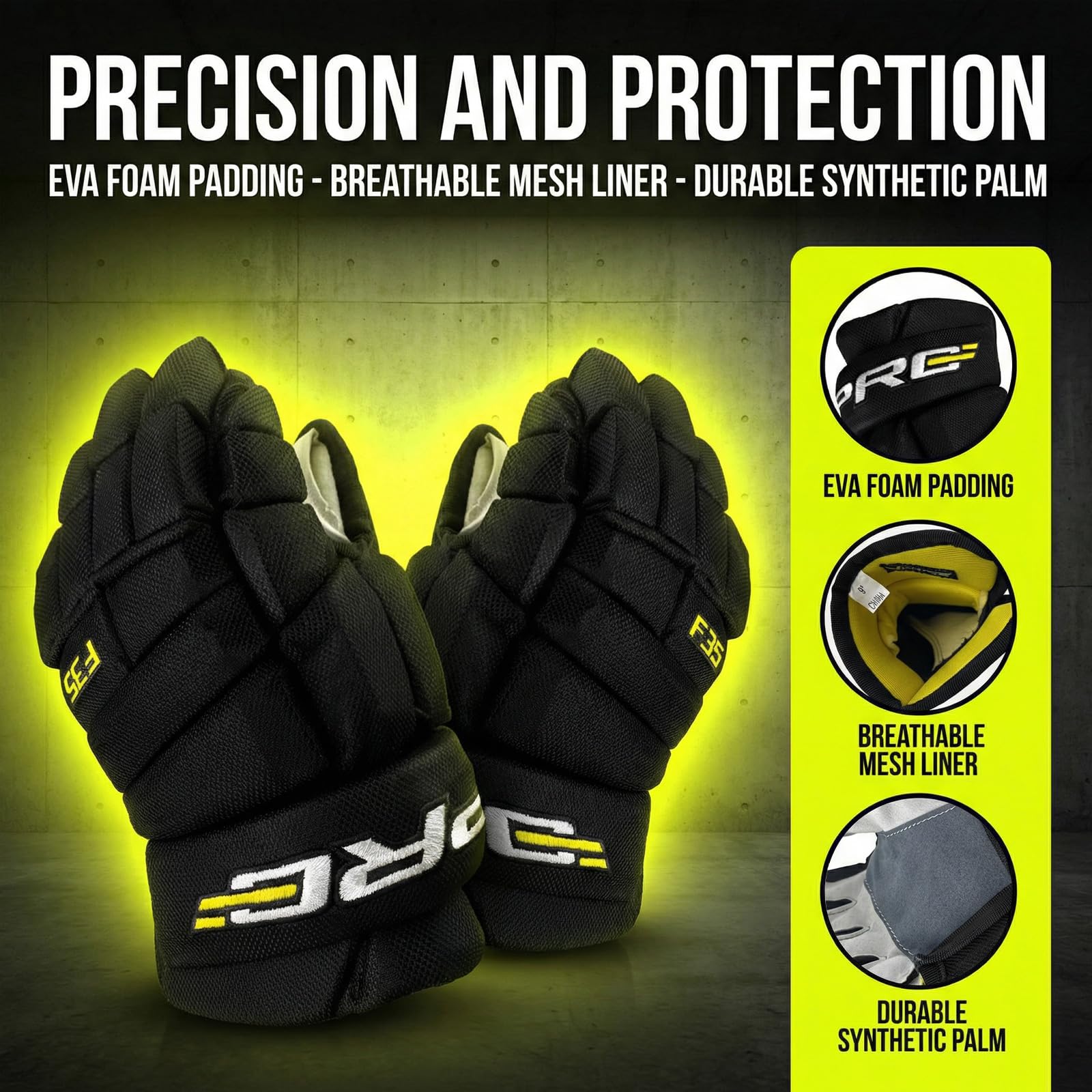 VPRO Un gant de hockey sur la glace, des gants de protection pour protéger contre les gants de séparation et la protection contre les gants de séparation sont le meilleur choix pour tous les athlètes