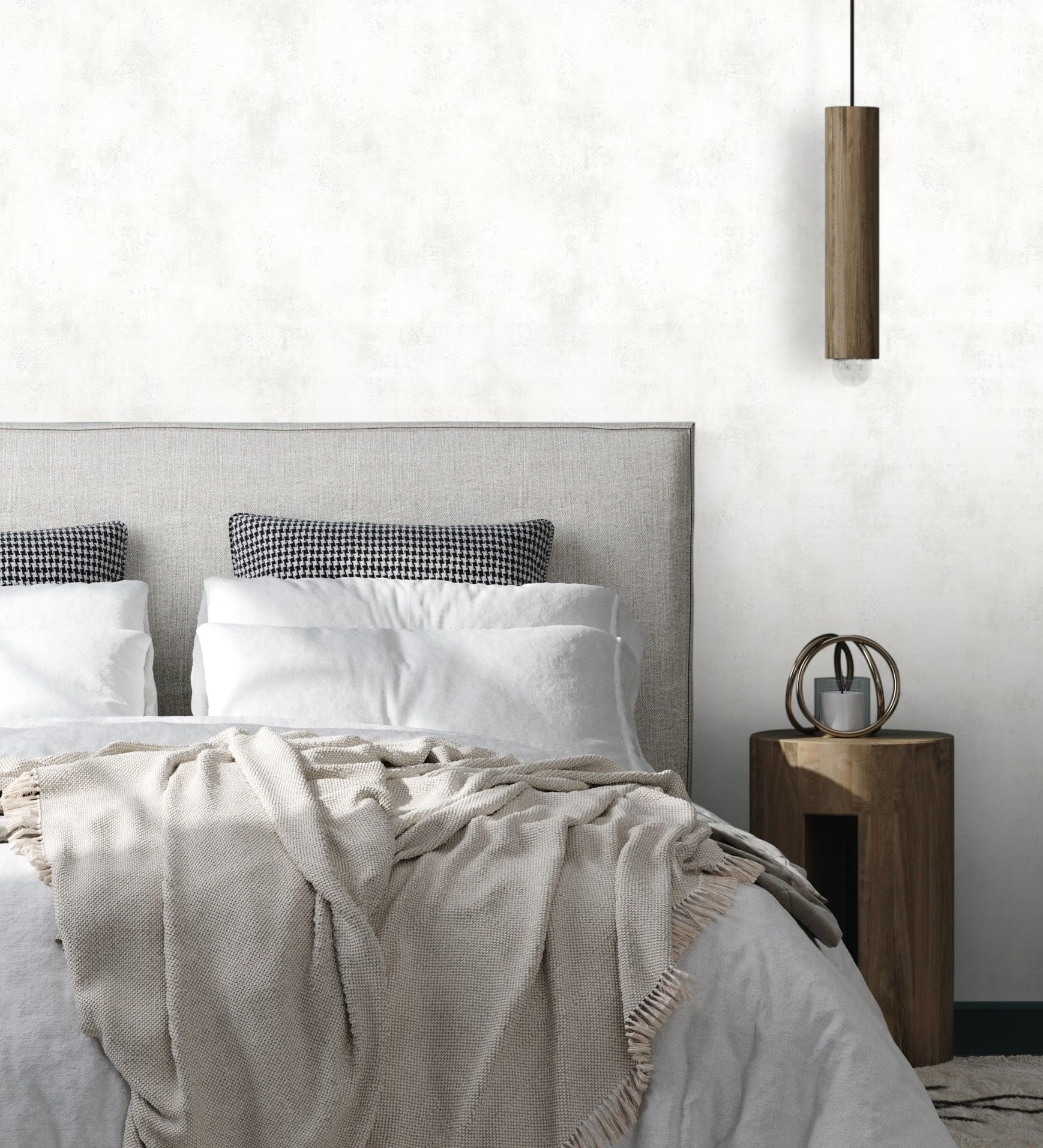 GAULAN 128798 Papier peint vinyle lavable effet mur béton relief blanc pour mur salon cuisine bain chambre couloir stanza salle à mange tête de lit - Rouleaux de 10 m x 0,53 m